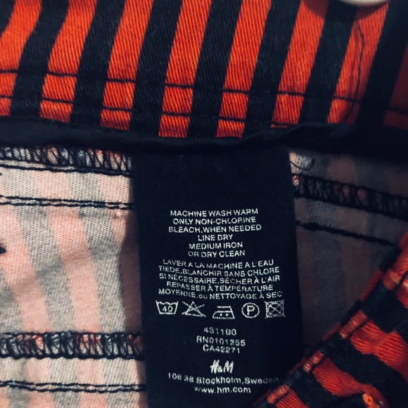 DIVIDED red + black striped skinny jeans - Picture 10 of 11